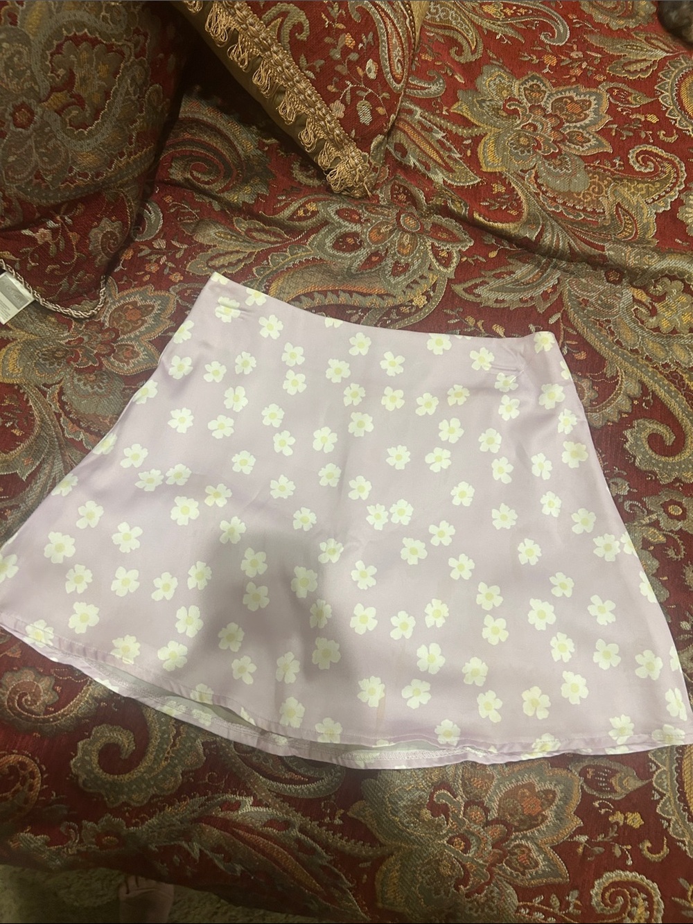 Princess Polly Lilac Floral Skater Skirt